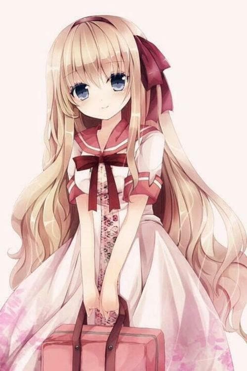 Soft anime creator avatar in a pink dress